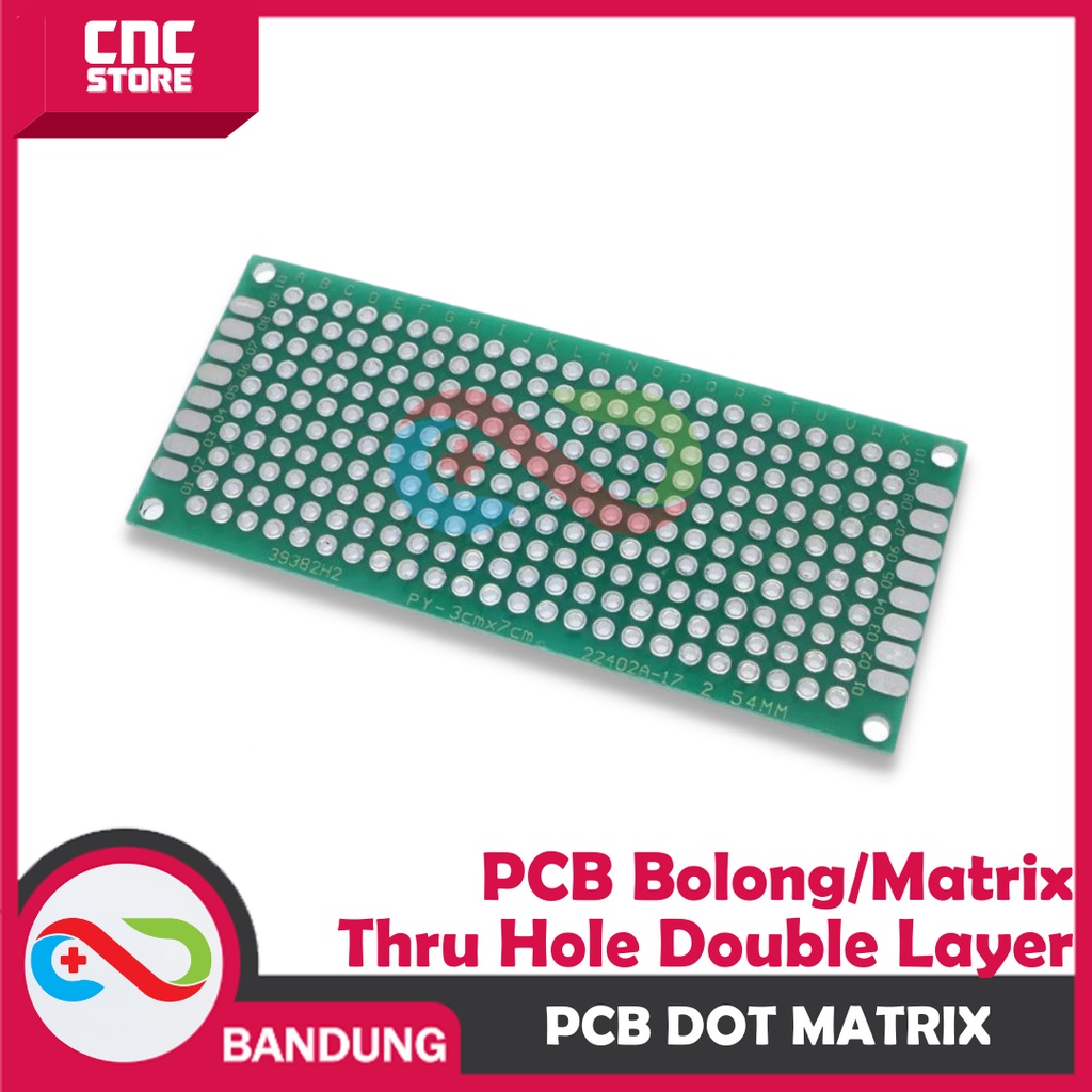 PCB DOT MATRIX THRU HOLE DOUBLE LAYER 3X7CM 3*7CM