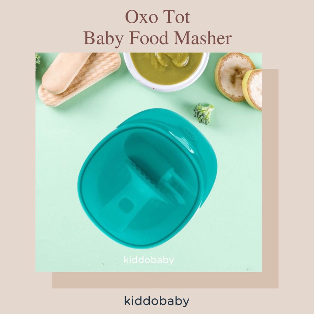 Oxo Tot Baby Food Masher - Teal | Alat Penghalus Makanan