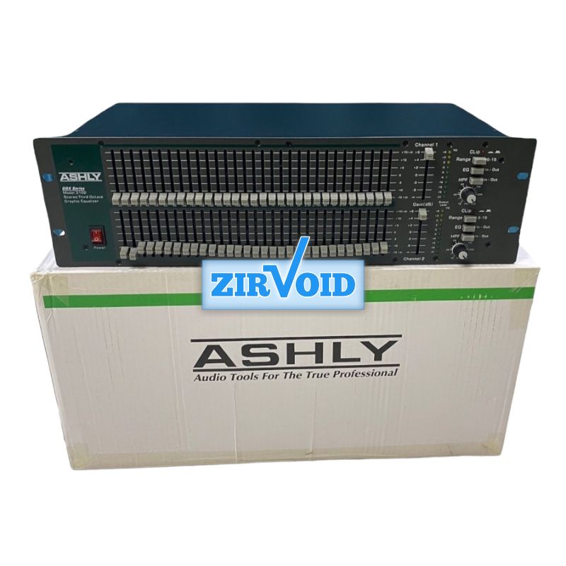ASHLY GQX3102 EQUALIZER GQX 3102 DUAL CHANNEL 31 BAND GRAPHIC EQ