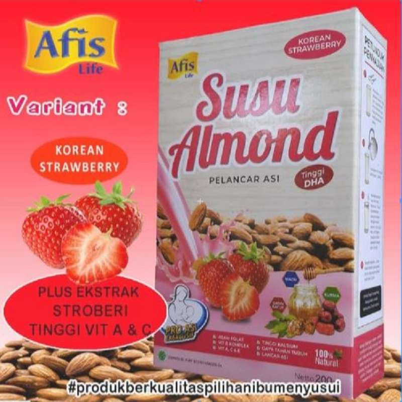 PAKET HEMAT AFIS SUSU ALMOND 3 KOTAK - 3 X 200gr