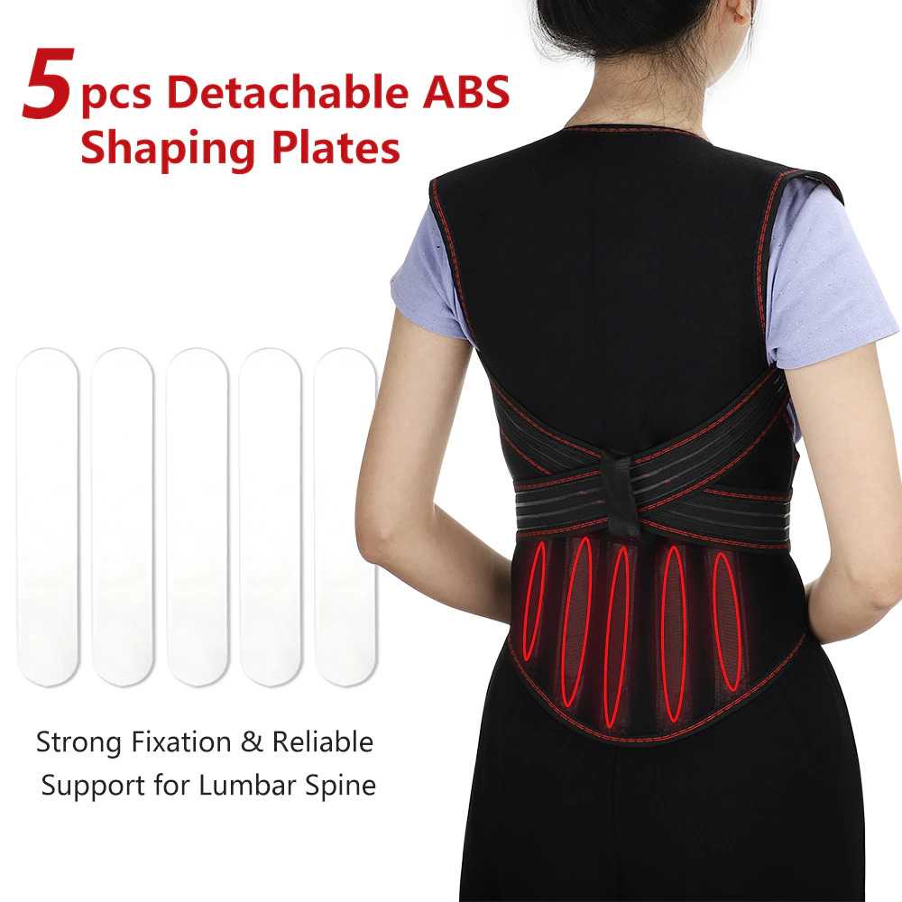 Sabuk Terapi Penyangga Sakit Punggung Magnet Pria &amp; Wanita Anti Bungkuk Posture Back Support Brace Posture