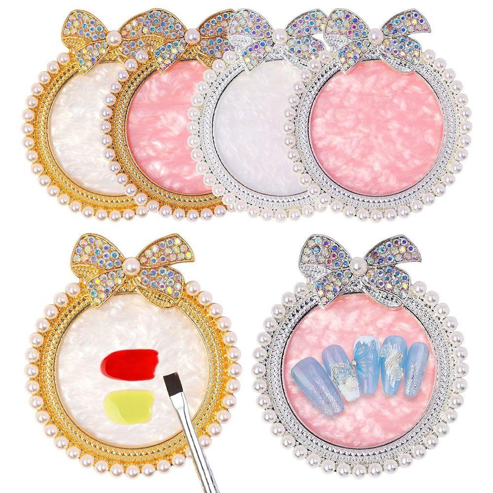 Preva Nail Art Paletes Mangkuk Besar Mutiara Berlian Tips Menunjukkan Menampilkan Rak Nail Art Gel