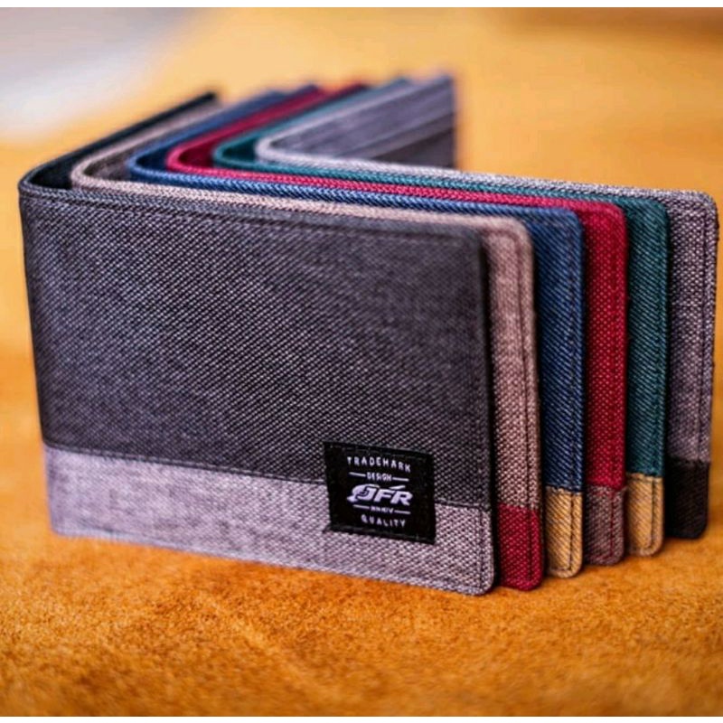 [Lms] Dompet Pria Pendek ORIGINAL JFR Bahan Kulit Canvas JP13