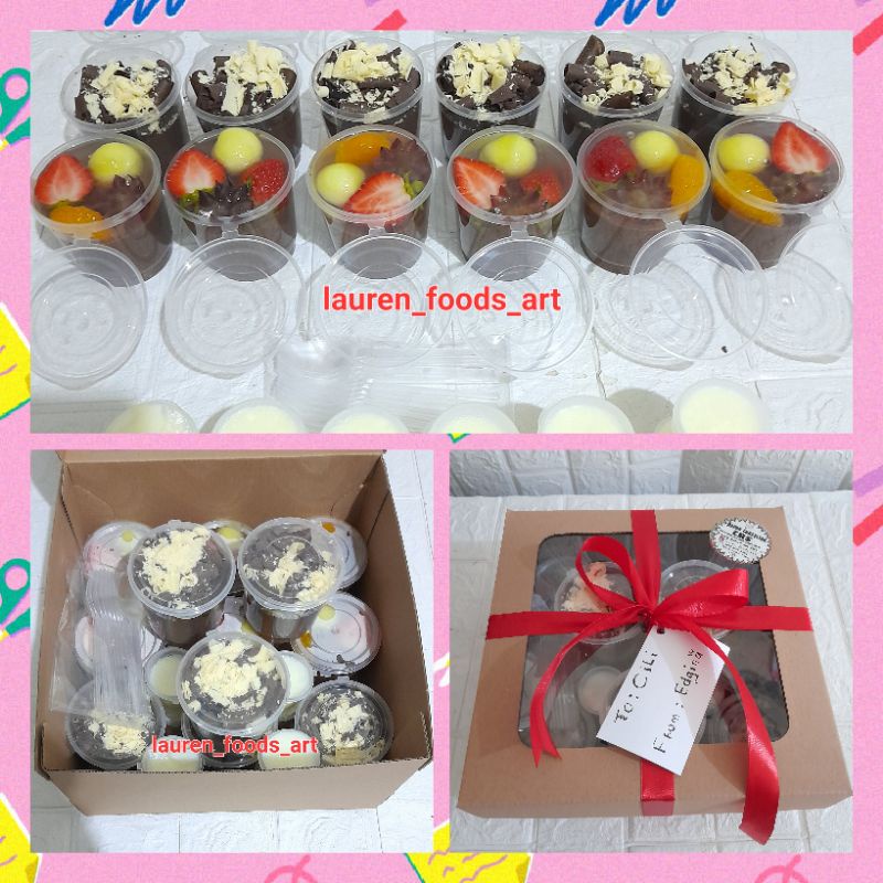 Puding Cup Puding Buah puding Ultah Puding Hantaran Puding Gift Hampers