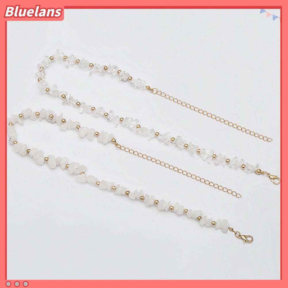 Bluelans Bohemian Summer Beach Women Irregular Stone Beaded Choker Necklace Jewelry