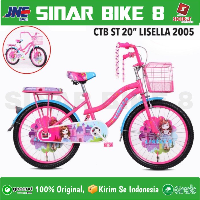 Sepeda Mini Keranjang Anak Perempuan Ukuran 20 Inch LISELLA 2005