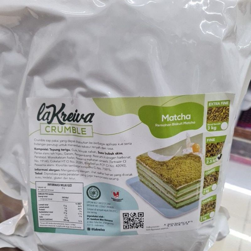 

Crumble La Kreiva Fine Matcha 2.5kg