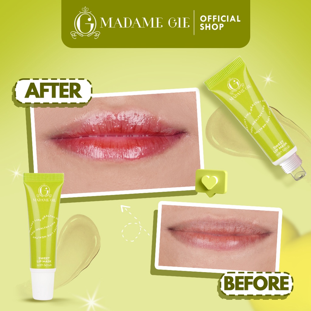 Madame Gie Sweet Lip Mask Masker Scrub bibir - MASKER BIBIR MADAME GIE