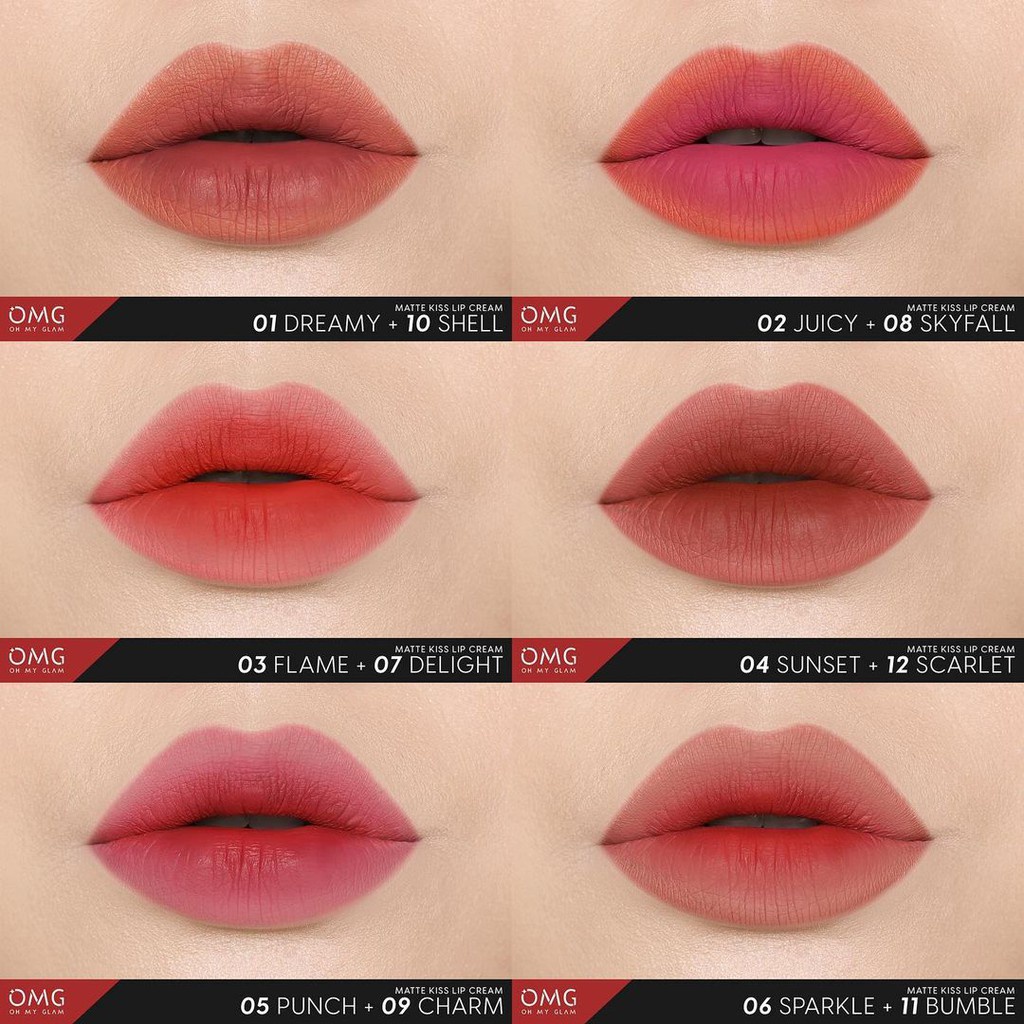 OMG Oh My Glam Matte Kiss Lip Cream │Lipstik Lipstick Lipcream OMG