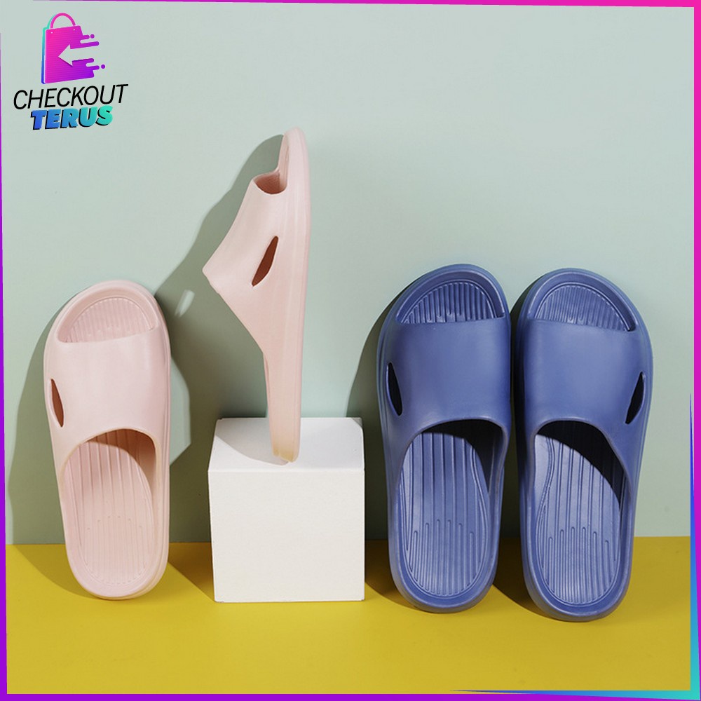 CT S53  Sandal Rumah Slipper Wanita Selop EVA Empuk Slip On Jelly Sandals Unisex Slip On Kamar Mandi Rumahan