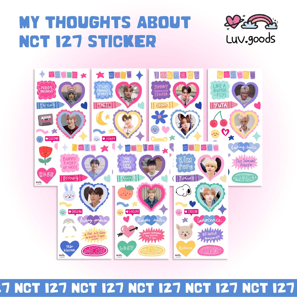 

no restock - ready min beli 2 pcs - my thoughts about: nct 127 deco sticker
