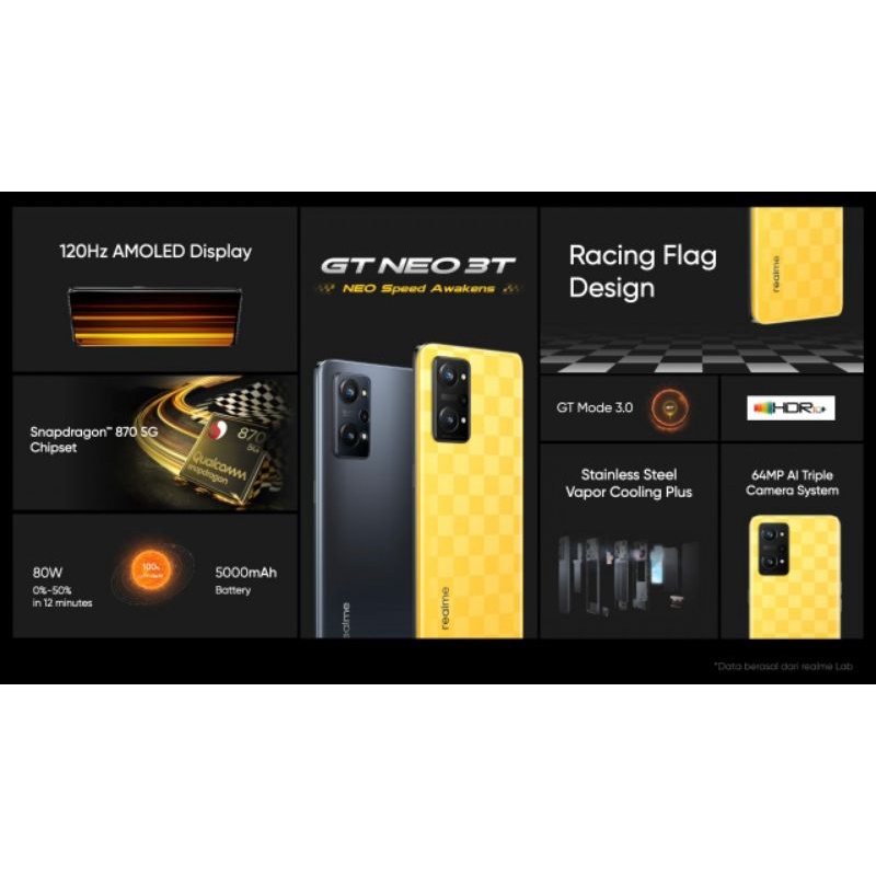 Realme GT NEO 3T 5G 13/128 GB (8GB + 5GB EXTENDEN RAM)