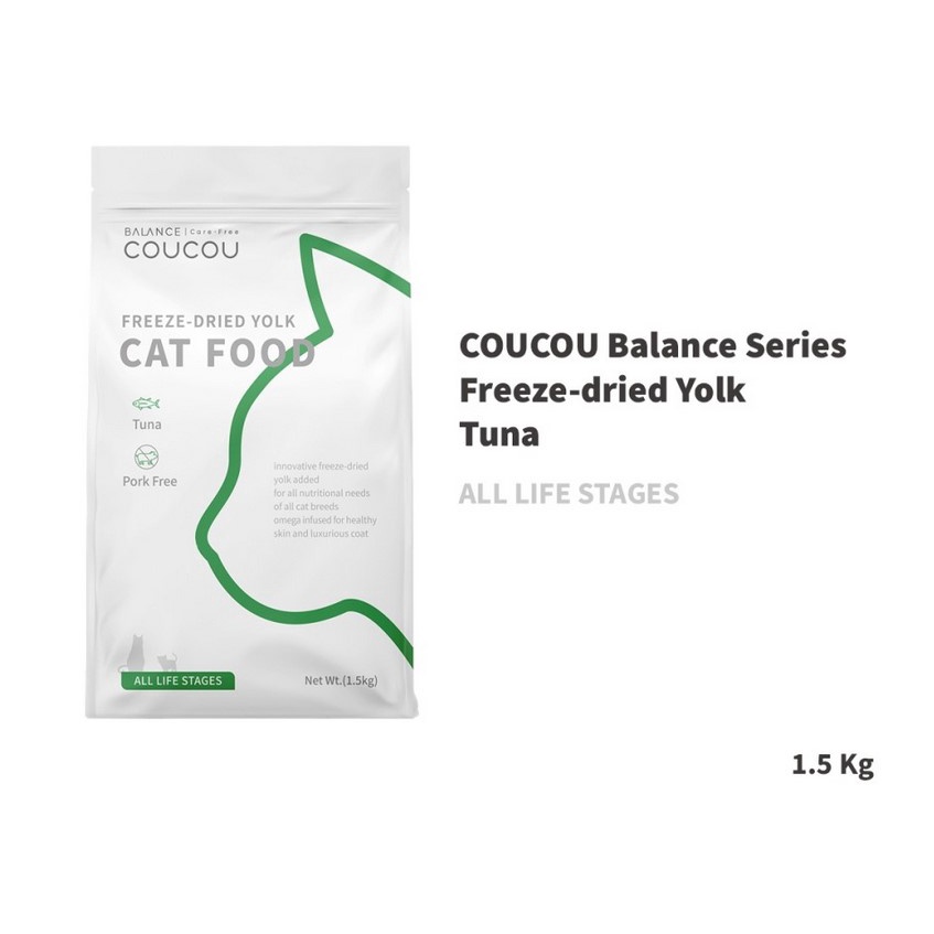 COUCOU Premium Cat Food Tuna All Life Stages 1.5Kg Makanan Kucing Semua Umur
