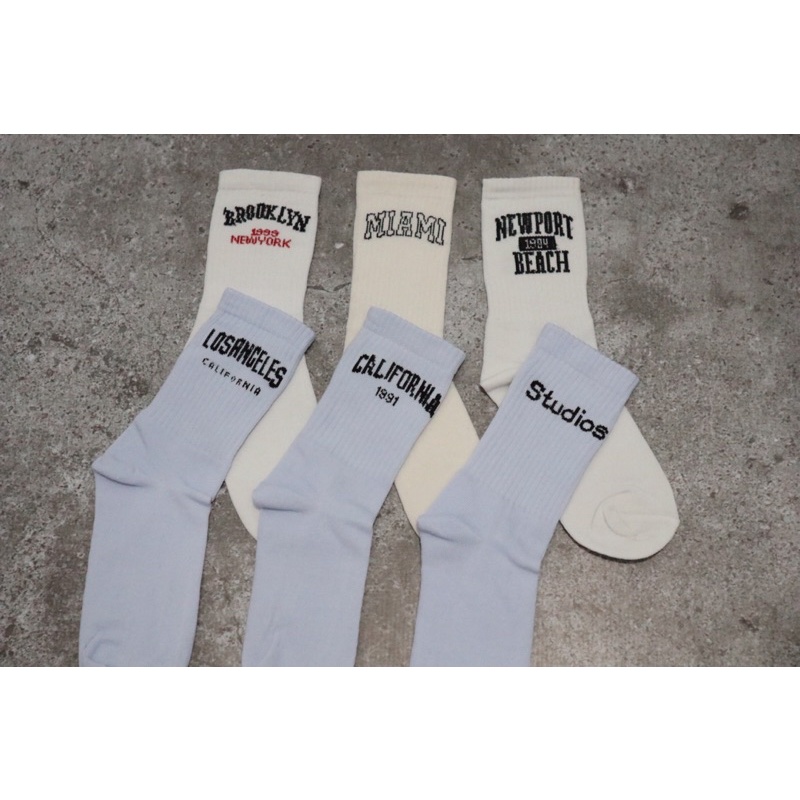 socks vintage unisex pin-terest oldschol white/cream kaus kaki vintage hiphop/Miami/broklin/california/studio