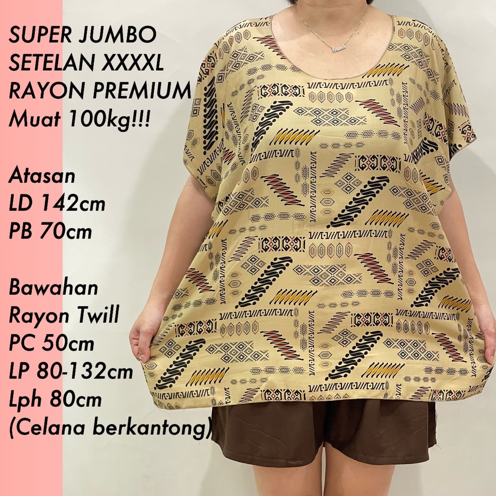 PAKET COMBO!!! SETELAN BAJU BALI SUPER JUMBO PREMIUM FIT TO XXXXL MUAT 100KG KODE DOIR REAL PICT