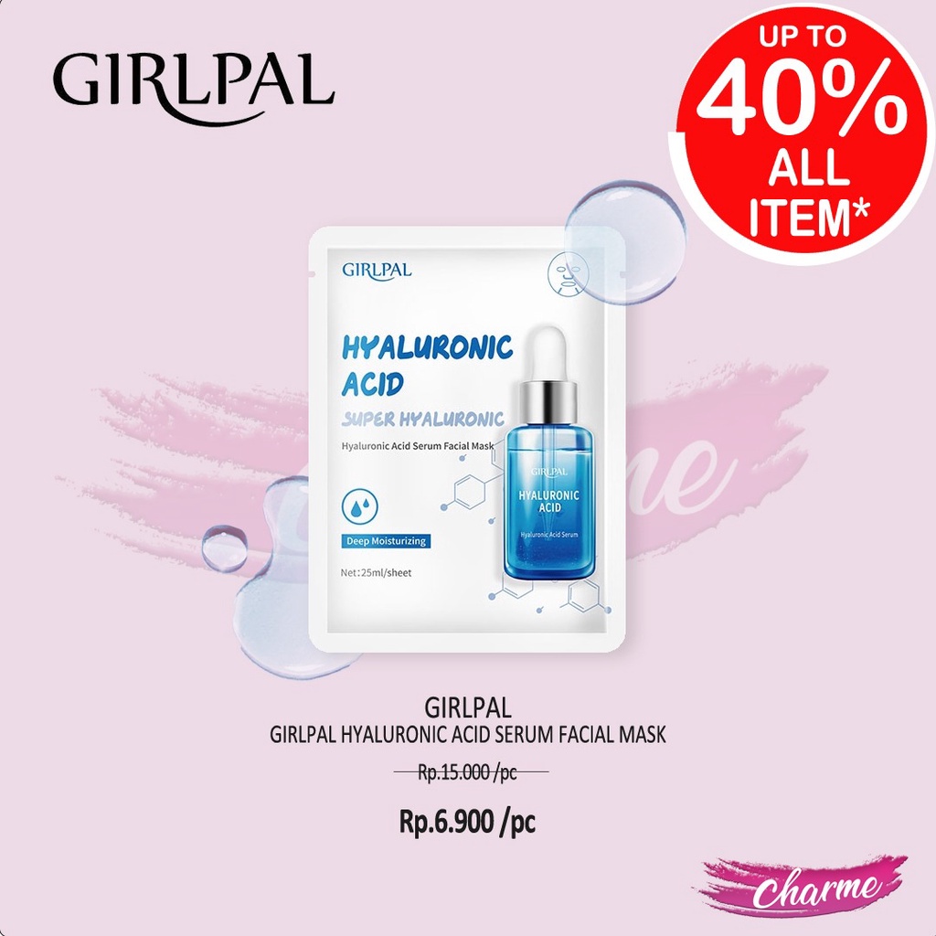 (READY &amp; ORI) GIRLPAL HYALURONIC ACID SERUM FACIAL MASK