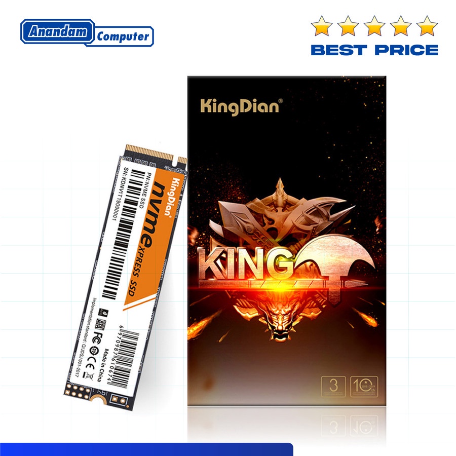 KingDian SSD 512GB M.2 NVMe 2280 PCIe Gen 3 512 GB