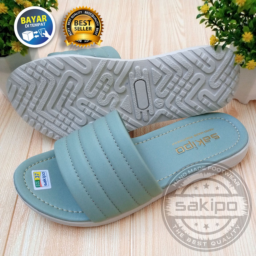 PROMO 11.11 BIG SALE !! SANDAL WANITA DEWASA SLOP BUSA EMPUK KEKINIAN / SANDAL RUMAH REMAJA / SAKIPO