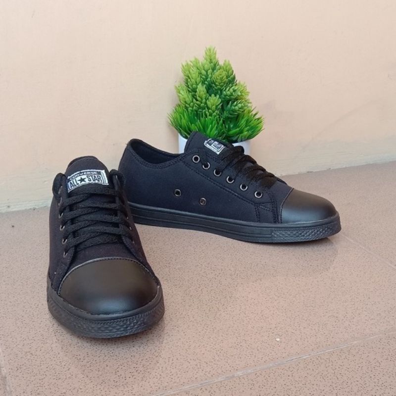 sepatu converse all star s70 chuck thailor anak sekolah size 31-43 pria wanita pendek hitam putih hitam polos trend fashion terbaru