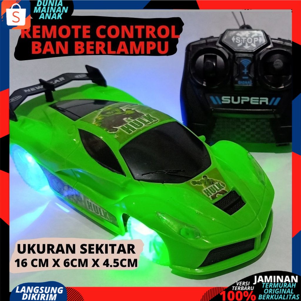 MAINAN ANAK MOBIL REMOTE CONTROL NYALA BERLAMPU 3D SPORT CAR  BALAP R/C SEDAN CAR BODY LAMPU 1:22