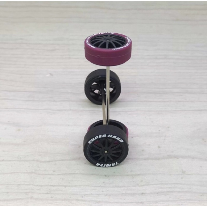 Tamiya ban buat sd /bmax depan maroon s hard velg carbon rep ban ori tamiya