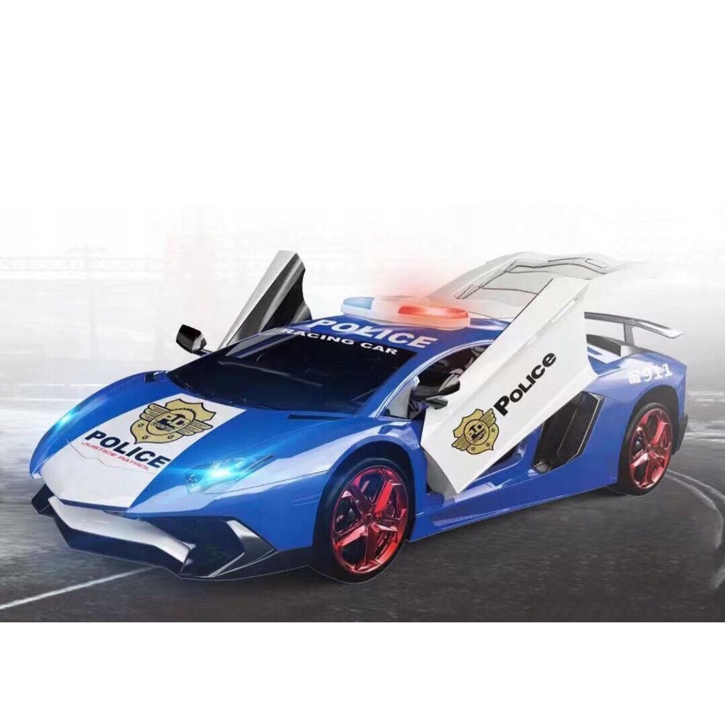 Mainan Anak RC SIMULATE RACING POLICE CAR 1:14 Mobil Remote Control