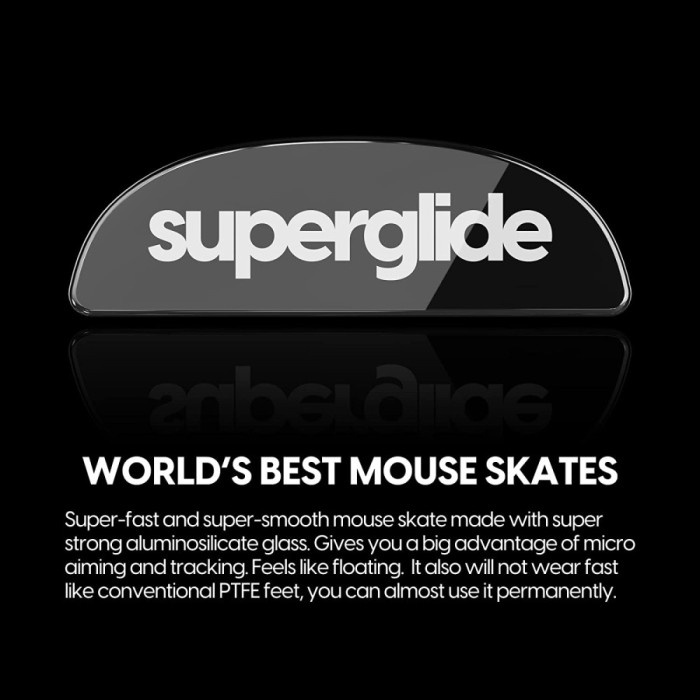 Pulsar SuperGlide Glass Skates For X2 Wireless Gaming Mouse Feet X 2
