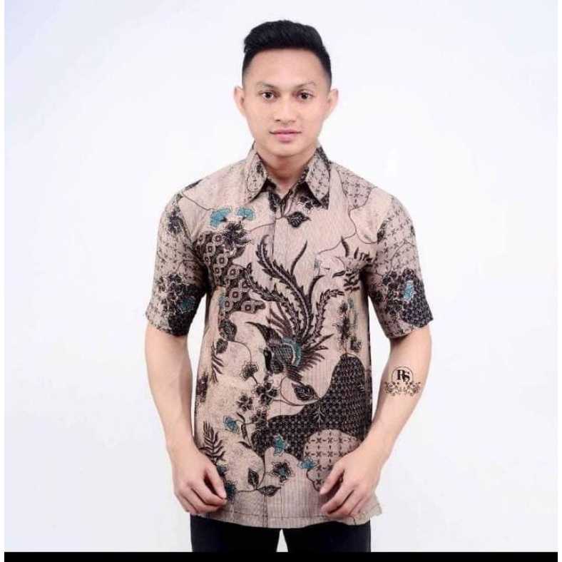 BAJU BATIK PRIA REGULER MODERN LENGAN PENDEK OB 514 SIZE M L XL XXL XXXL BATIK PRIA KANTOR