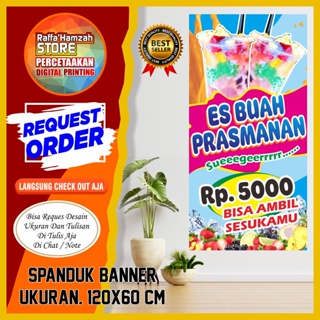 Jual Spanduk, Banner Minuman Es Buah Prasmanan Spanduk Minuman Es Buah