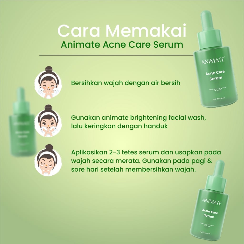 𝐑𝐀𝐃𝐘𝐒𝐀 - Animate Acne Care Serum 20 ml / Serum Wajah Jerawat / Serum Acne