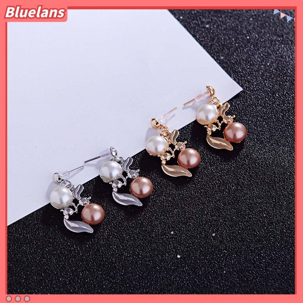 2pcs / Set Anting Stud Kalung Rantai Ekstensi Dapat Disesuaikan Aksen Mutiara Tiruan Untuk Aksesoris Pengantin