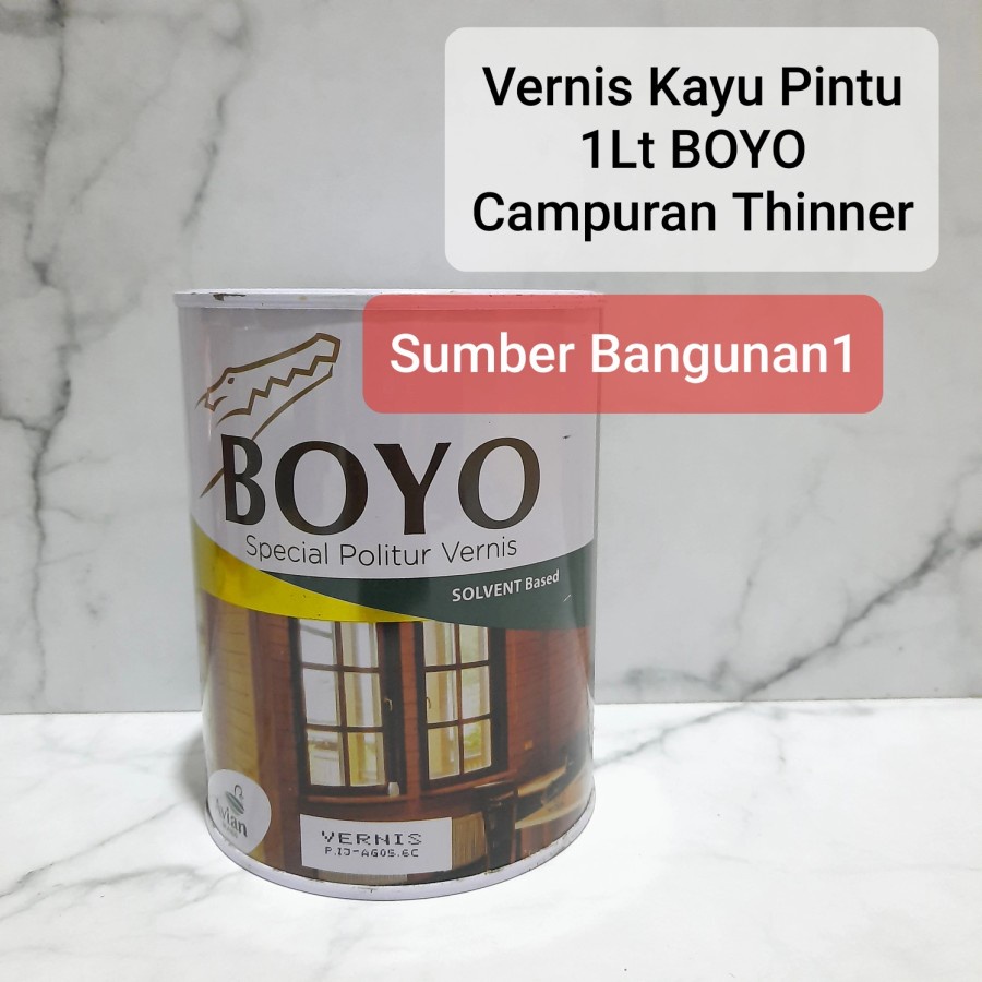 Vernis kayu bening politur clear pintu BOYO