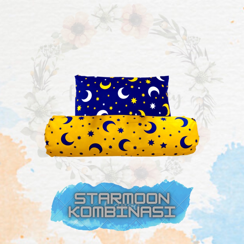 Sarung Bantal dan Guling Tidur Motif Polos dan Karakter Anak Aesthetic | Adem, Halus, Anti Luntur