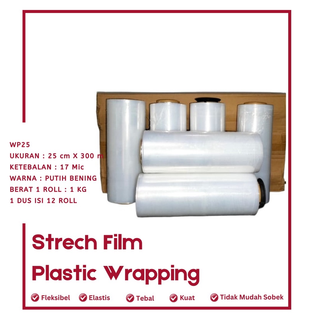 Plastik Wrapping Strech Film (WP25-1 Roll)