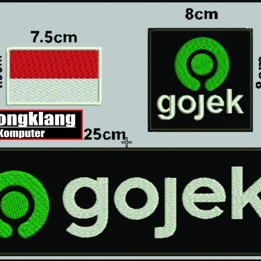 Patch Emblem/Logo Bordir Gojek