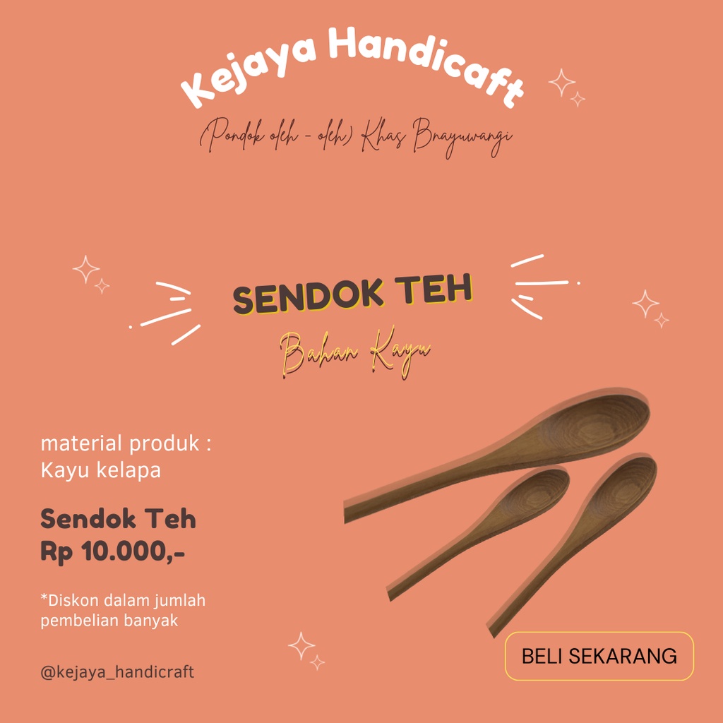 Jual Sendok Teh Kayu Shopee Indonesia