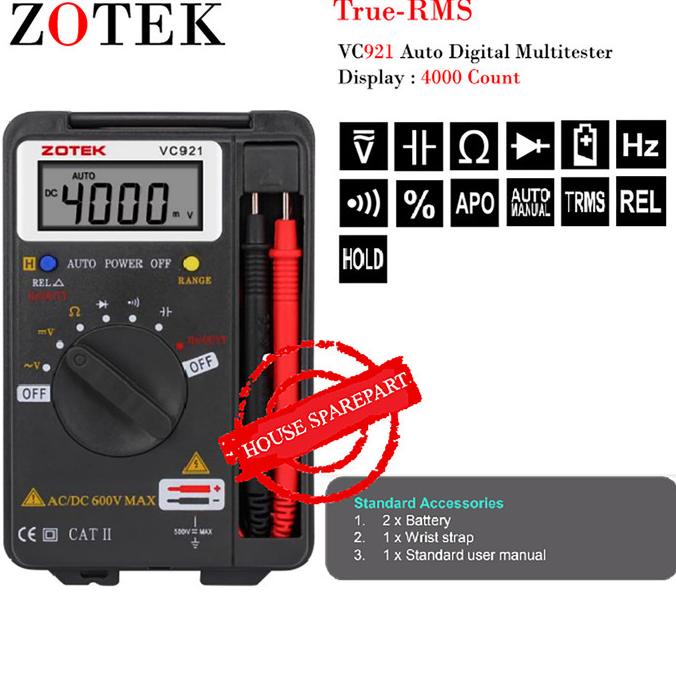 AVOMETER DIGITAL ZOTEK VC921 / MULTITESTER DIGITAL VC921 ORIGINAL