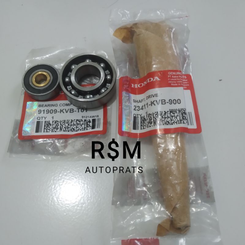 AS PULLY BELAKANG PLUS BERING LEHER AS SET HONDA VARIO 110 KARBU KVB KUALITAS ORI