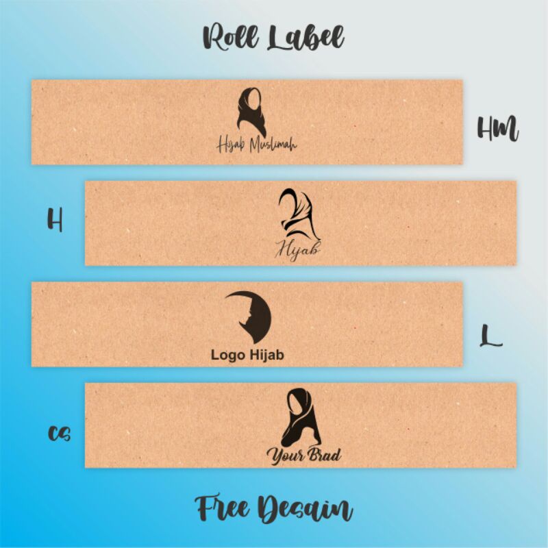 

Roll Label Desain Custom Bahan Kraft / Craft (Hitam)