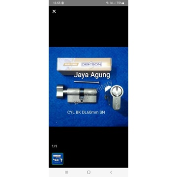 Kunci Pintu Kayu Knob Putar 60MM Silinder Cylinder Dekkson Dekson CYL BK DL