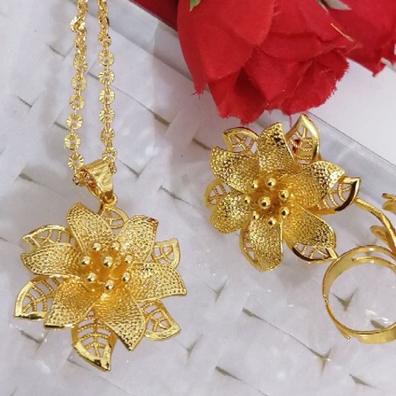Kalung Panjang 45＋Liontin Kendari free cincin