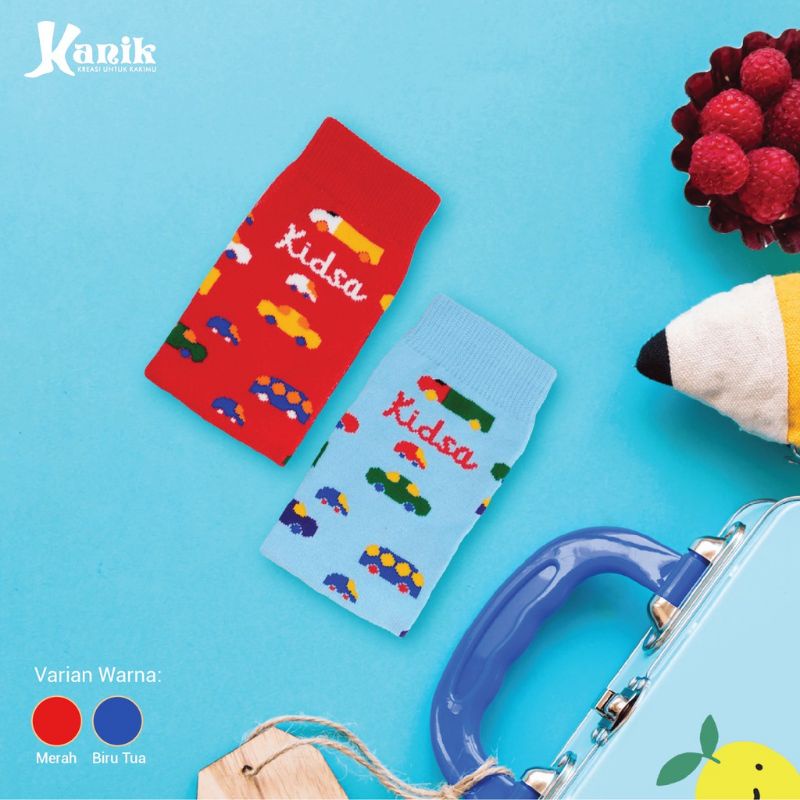 Kaos Kaki Jempol Anak Motif Kidsa Traveli by Kanik | Kaos Kaki Anak Sekolah