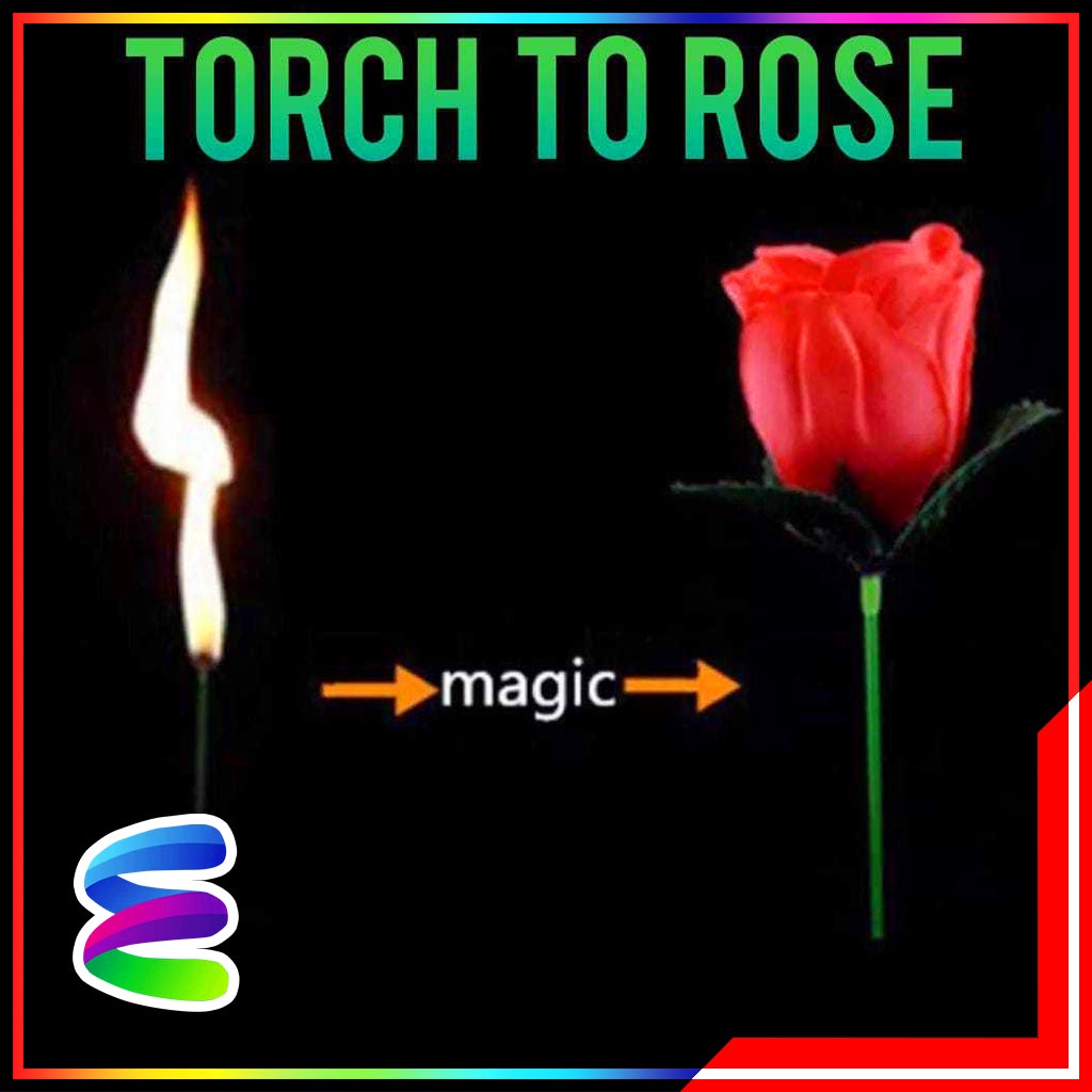 Alat Sulap Bunga Mawar Torch To Rose - Alat Trik Sulap Api Jadi Bunga Mawar