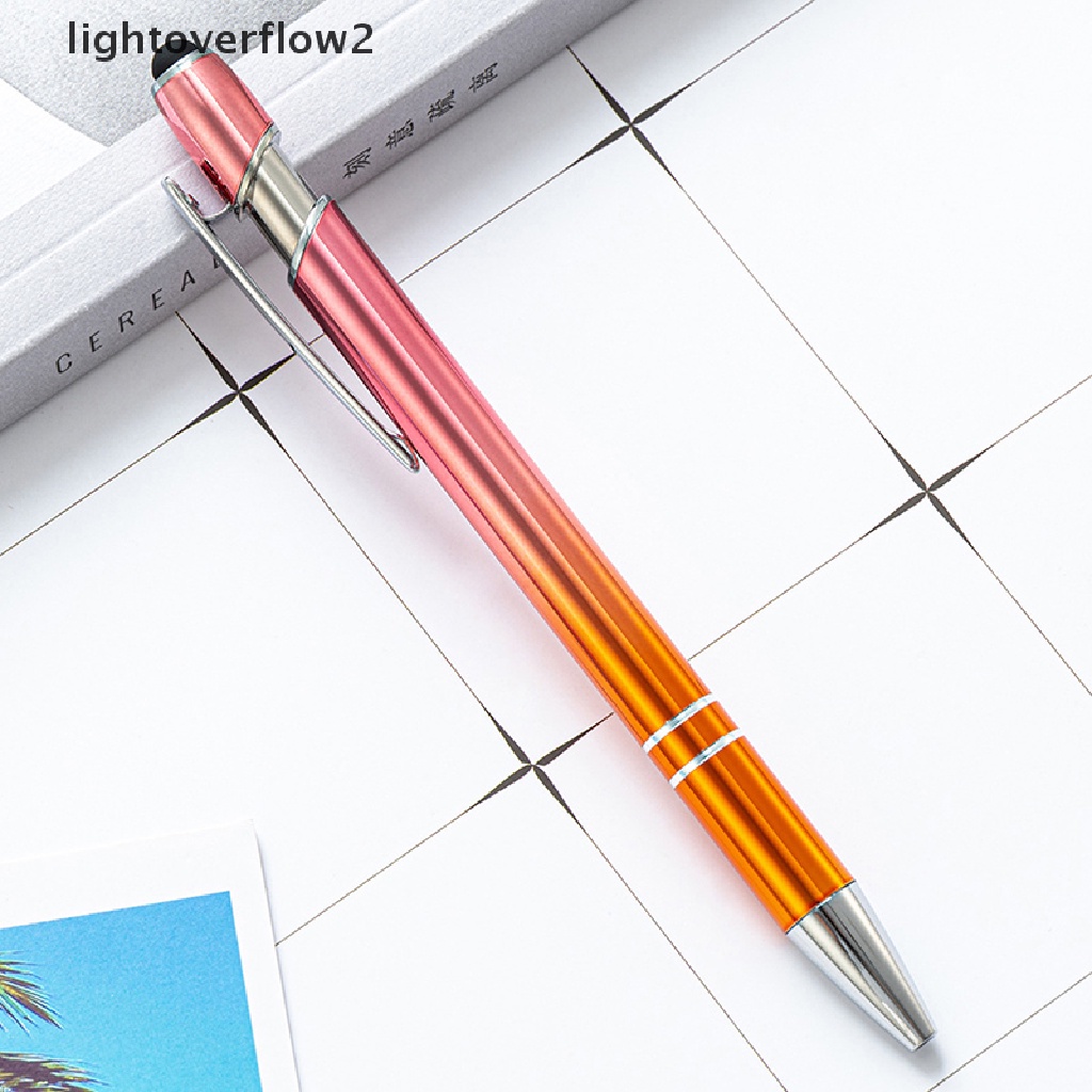 (lightoverflow2) 1pc Bolpen Metal Multi Warna Kualitas Tinggi Untuk Stationery Sekolah / Kantor