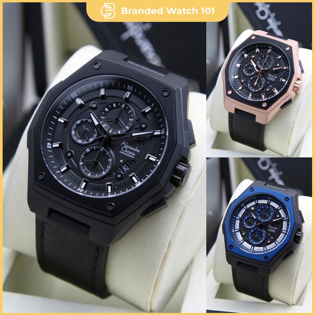 ORIGINAL Jam Tangan Pria Alexandre Christie AC 6599 / AC6599 / 6599 Garansi Resmi 1 Tahun, Leather