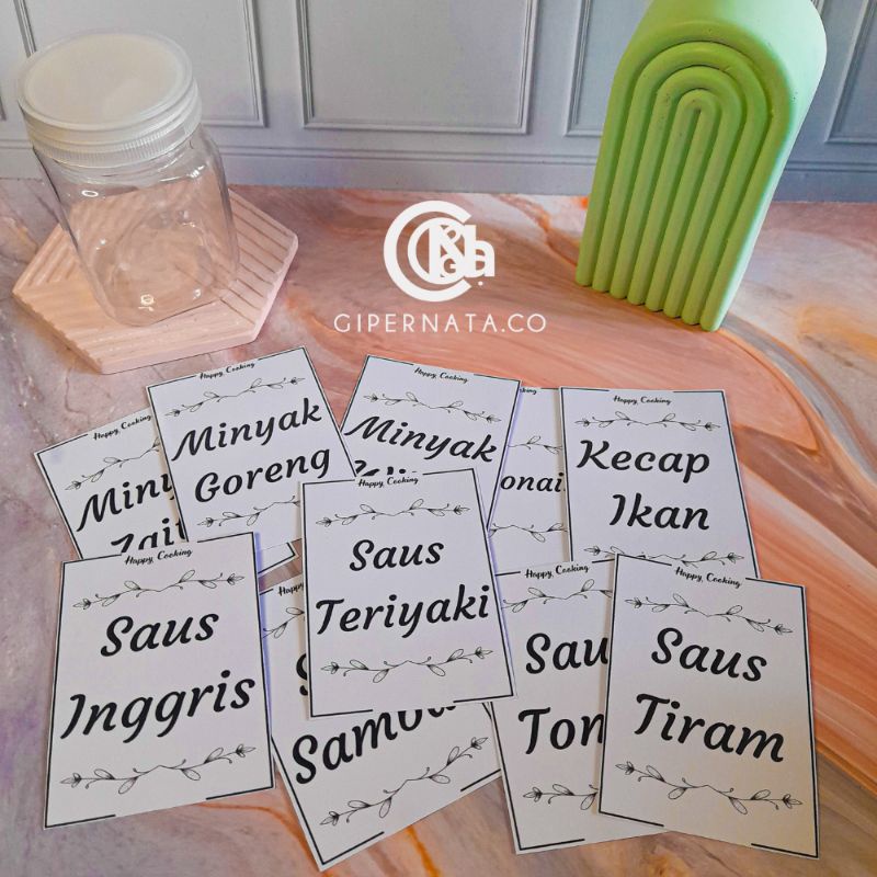 STIKER LABEL BUMBU DAPUR AESTHETIC/STIKER BUMBU DAPUR