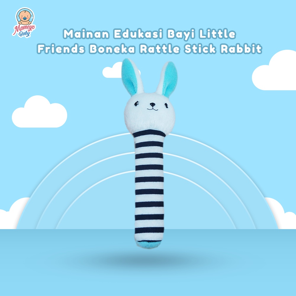 Mainan Edukasi Bayi Little Friends Boneka Rattle Stick Rabbit LFR2040