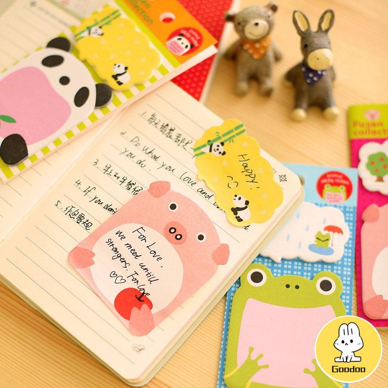 5 Types Sticky Note Animal/Kertas Memo Binatang/Sticky Notes Penanda Halaman Animal /Penandan Buku(20-30 lembar)