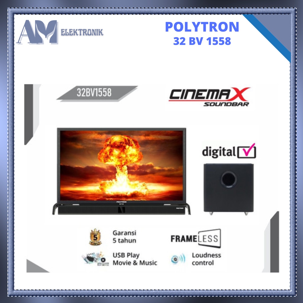 TV LED POLYTRON PLD 32 BV 1558 / 32 INCH SOUNDBAR