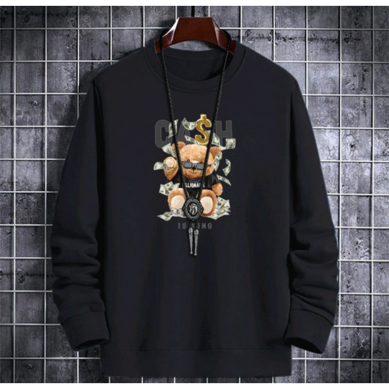 SWEATER CREWNECK TEDDY BEAR CASH//PRIA WANITA